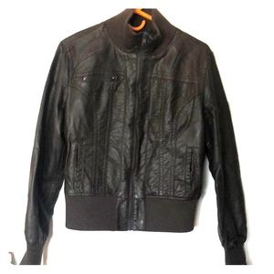 Brown leather jacket